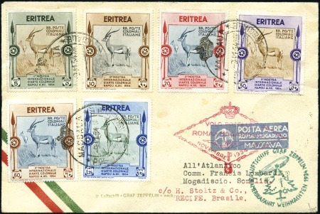 Stamp of Italy » Italian Colonies and Possessions » Eritrea 1934 (Dec.) Zeppelin Christmas Flight (to South Am