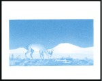 Stamp of Libya 1992 Oasis imperf. progressive proofs on a page fr