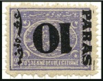 Stamp of Egypt » 1879 Surcharges 1879 10pa on 2 1/2pi group of five, with two mint 