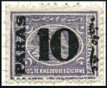 Stamp of Egypt » 1879 Surcharges 1879 10pa on 2 1/2pi group of five, with two mint 
