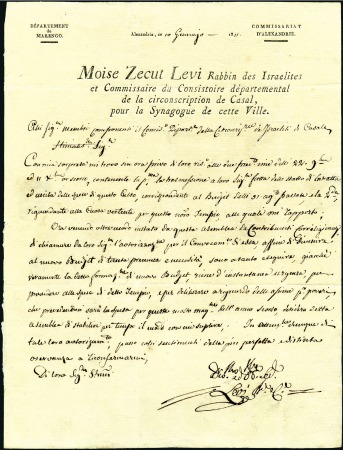 Stamp of Israel » Israel - Early Holy Land 1811 Napoleonic era folded letter bearing 2-line r