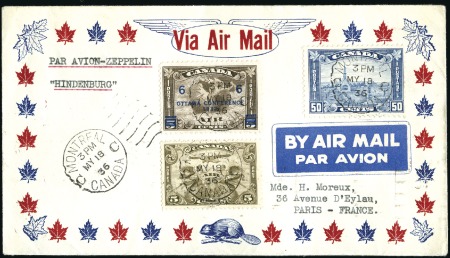 Stamp of Canada 1936 (May) Zeppelin Hindenburg 2nd North America R