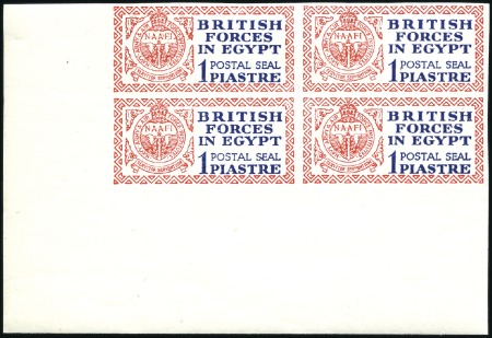 Stamp of Egypt » British Forces in Egypt 1935 1pi Postal Seal imperf. proof in lower left c
