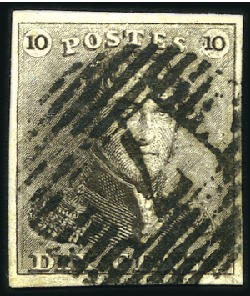 Stamp of Belgium » Belgique. 1849 Epaulettes - Émission 10c Brun, bien margé, oblitération bien nette de l