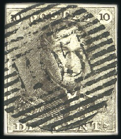 Stamp of Belgium » Belgique. 1849 Epaulettes - Émission 10c Brun, bien margé, oblitération de la perceptio