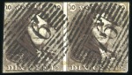 Stamp of Belgium » Belgique. 1849 Epaulettes - Émission 10c Brun: Lot de 25 exemplaires montrant différent