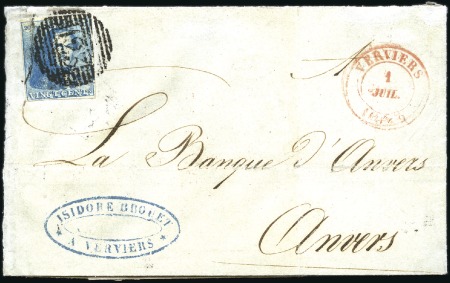 Stamp of Belgium » Belgique. 1849 Epaulettes - Émission PREMIER JOUR D'ÉMISSION