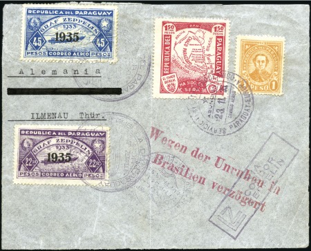 Stamp of Paraguay 1935 (Nov.) Zeppelin 16th South America Return Fli