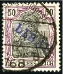 Stamp of Germany » German WWI Occupation Issues » German Occupation WW I Libau 1919 "LIBAU" ovpt in blue set of six with Fieldpos