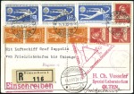 Stamp of Switzerland / Schweiz 1929-36, Graf Zeppelin & Hindenburg Flights, great