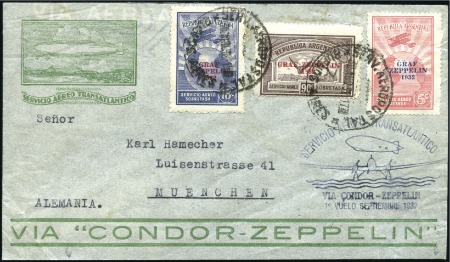 Stamp of Argentina 1931-34, Six diff. Graf Zeppelin flight covers, fr