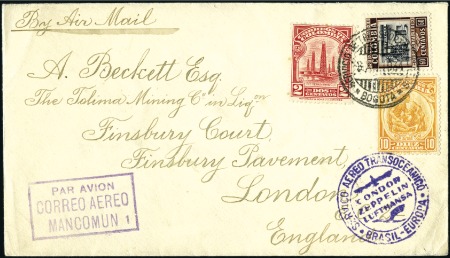 Stamp of Large Lots and Collections Graf Zeppelin & Hindenburg flight covers or cards,