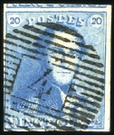 Stamp of Belgium » Belgique. 1849 Epaulettes - Émission 20c Bleu: Lot de 25 exemplaires montrant différent