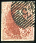 Stamp of Belgium » Belgique. 1851 Médaillons (filigrane sans cadre) - Oblitérations Lot comprenant deux 10c, deux 20c et trois 40c por