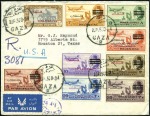 Stamp of Egypt » Egypt Arab Republic Occupation Palestine Gaza 1951-57, Group of 17 covers, incl. airmails, regis
