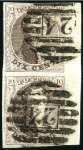 Stamp of Belgium » Belgique. 1858 Médaillons arrondis - Émission 10c Brun, lot comprenant une magnifique paire vert