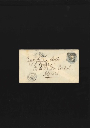 Stamp of Great Britain » Channel Islands » Jersey 1896 2 1/2d Stationery cover to Algiers, Africa ca