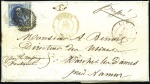 Stamp of Belgium » Belgique. 1849 Médaillons (filigrane encadré) - Émission 20c Bleu d'un côté et 20c bleu de l'autre sur lett