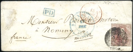 Stamp of Belgium » Belgique. 1849 Médaillons (filigrane encadré) - Émission 40c Carmin rose-pâle, bien margé, oblitération de 