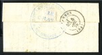 Stamp of France LE FRANKLIN certain Cachet bleu "Le Colonel 3eme A