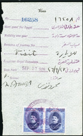 Stamp of Egypt 1923-44, Group of revenues / revenue usages, incl.