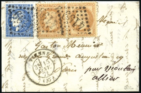 Stamp of France Boule de Moulins "Courrier de Cosnes" de Vienne le