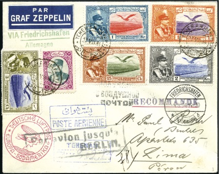 Stamp of Persia 1934 (August) Zeppelin 5th South America Flight re