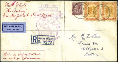 Stamp of Jamaica SOLD
1936 (May) Zeppelin Hindenburg 1st North Ame