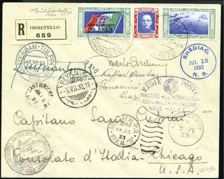Stamp of Italy 1933 BALBO FLIGHT TO USA 

The outbound flight a