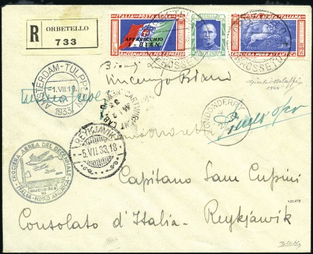 Stamp of Italy 1933 BALBO FLIGHT TO USA 

The outbound flight a