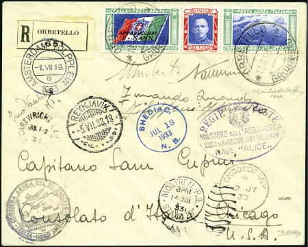 Stamp of Italy "I-NANN" (Commander Captain Umberto Nannini), set