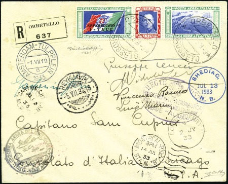 Stamp of Italy "I-TEUC" (Commander Captain Giuseppe Teucci), set