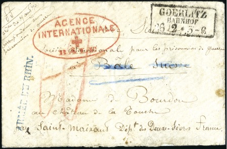 Stamp of France Rare griffe bleue "ARMEE DU RHIN" sur enveloppe de
