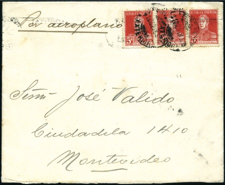 Stamp of Argentina 1923 (December 31) Trial flight from Buenos Aires