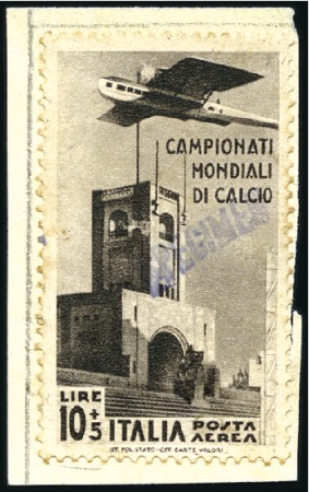 Stamp of Italy 1934 Soccer Championship set of 9 (postage + airma