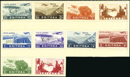 Stamp of Italy » Italian Colonies and Possessions » Eritrea 1936 African Views airmail set of 10, each handsta