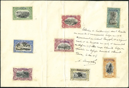 Stamp of Belgian Congo » Ruanda Urundi 1916 Séries complètes sur deux enveloppes "apparte