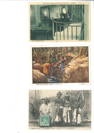 Stamp of Belgian Congo » Congo Belge Poste Fluviale 1911-31, Poste Maritime, cinq cartes postales, por