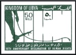 Stamp of Libya 1963 Human Rights imperf. progressive proofs on a 
