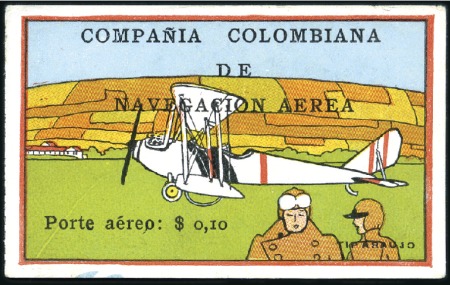 Stamp of Colombia » Colombia Compania Colombiana de Navegacion Aérea 1920 Compania Colombiana de Navegacion Aerea $0.10