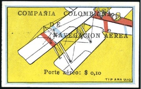 Stamp of Colombia » Colombia Compania Colombiana de Navegacion Aérea 1920 Compania Colombiana de Navegacion Aerea $0.10