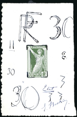 Stamp of France UNIQUE ARTIST'S ESSAY

Essay of the 50F in green