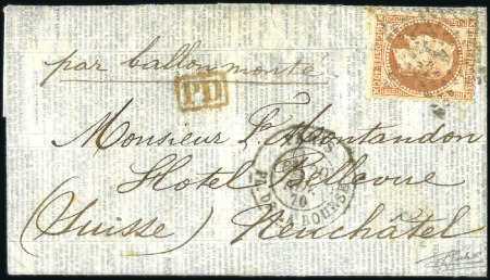 Stamp of France Journal L'ELECTEUR LIBRE avec 40c Lauré pour la Su