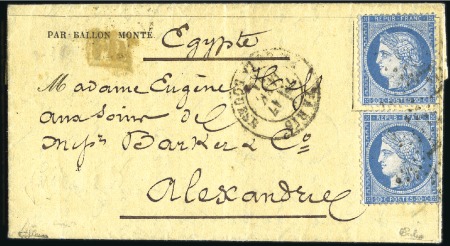 Stamp of France Gazette des Absents n°28 pour l'EGYPTE avec Siège 