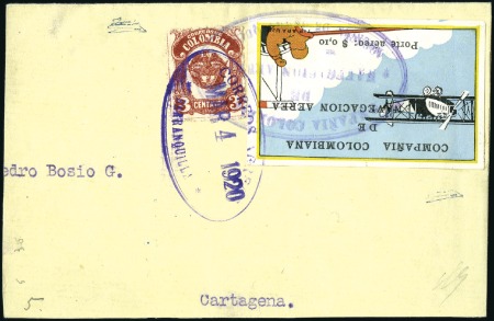 Stamp of Colombia » Colombia Compania Colombiana de Navegacion Aérea 1920 Compania Colombiana de Navegacion Aerea $0.10