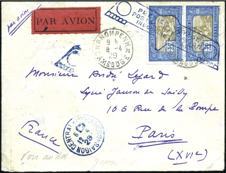 Stamp of Colonies françaises » Indochine 1929-33, Useful group of 6 diff. covers, all Mülle