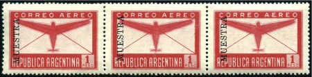 Stamp of Argentina 1940 Airmail set with specimen "Muestra" overprint