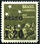 Stamp of Brazil 1944 Surcharged charity stamp mint nh selection of