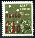 Stamp of Brazil 1944 Surcharged charity stamp mint nh selection of