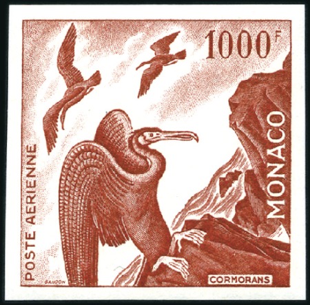 Stamp of Colonies françaises » Monaco 1955 Sea birds set of four proofs in single colour